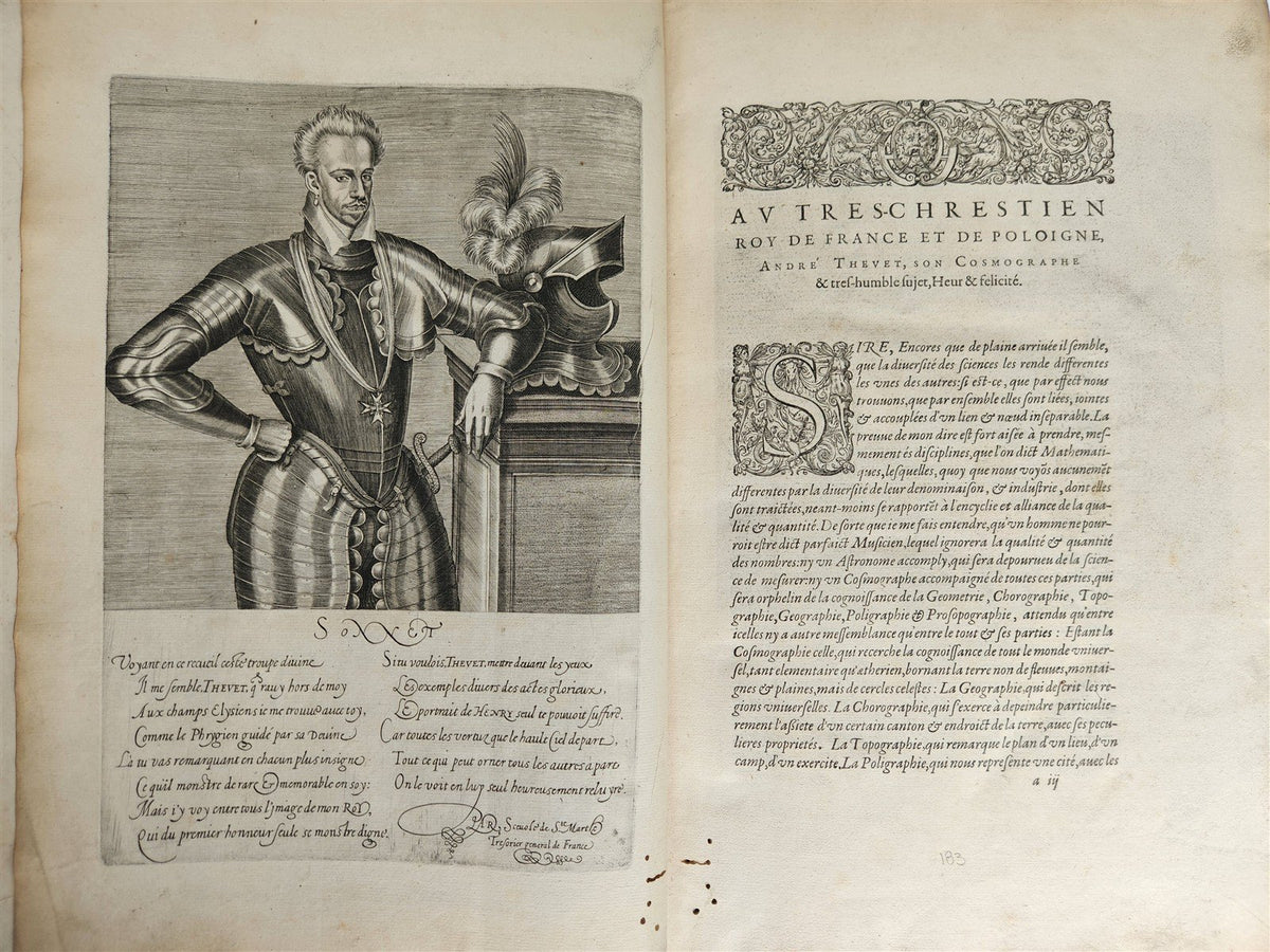 1584 ILLUSTRIOUS GREEK LATIN PAGAN MEN Thevet antique MASSIVE FOLIO illustrated