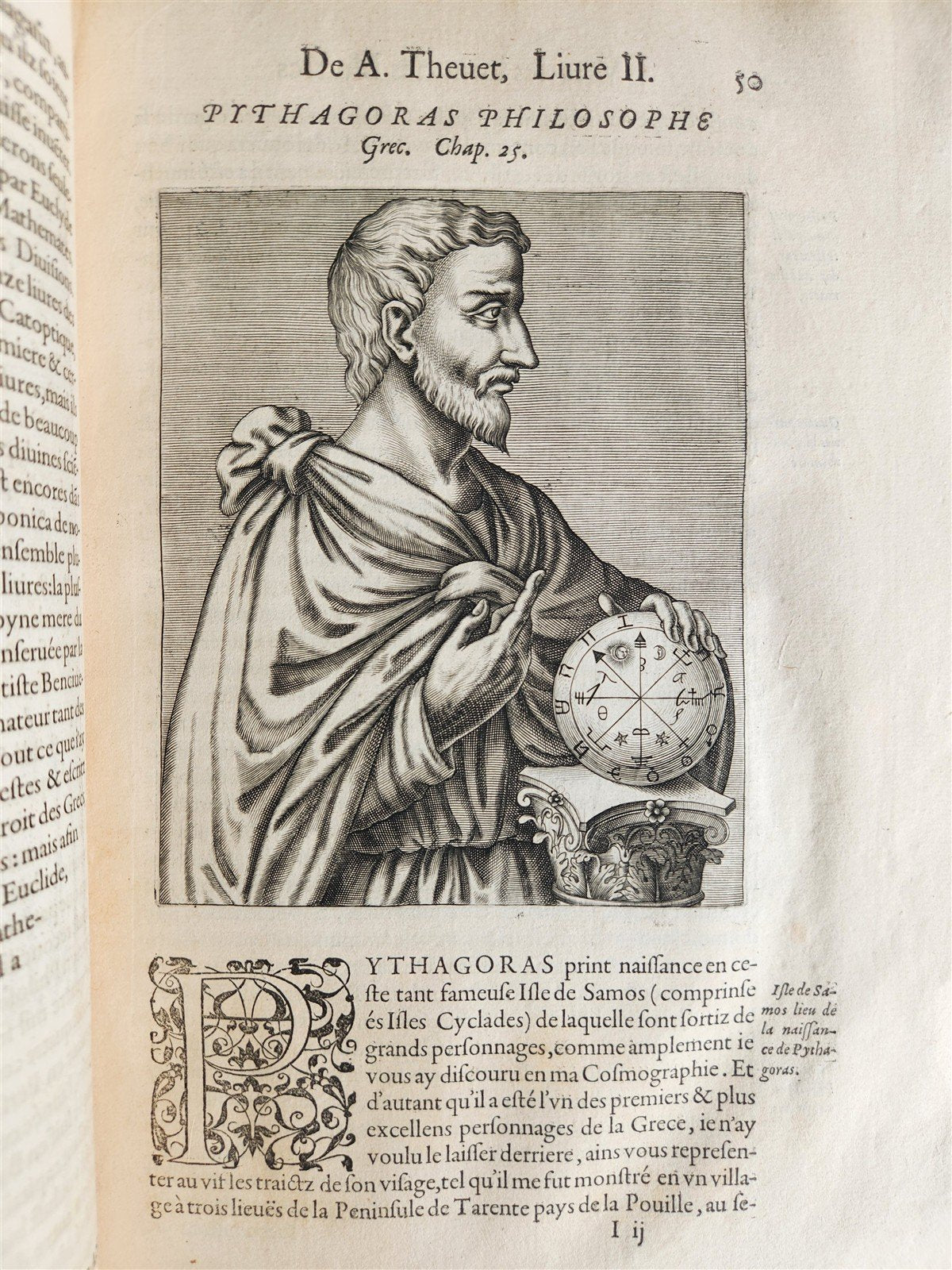 1584 ILLUSTRIOUS GREEK LATIN PAGAN MEN Thevet antique MASSIVE FOLIO illustrated