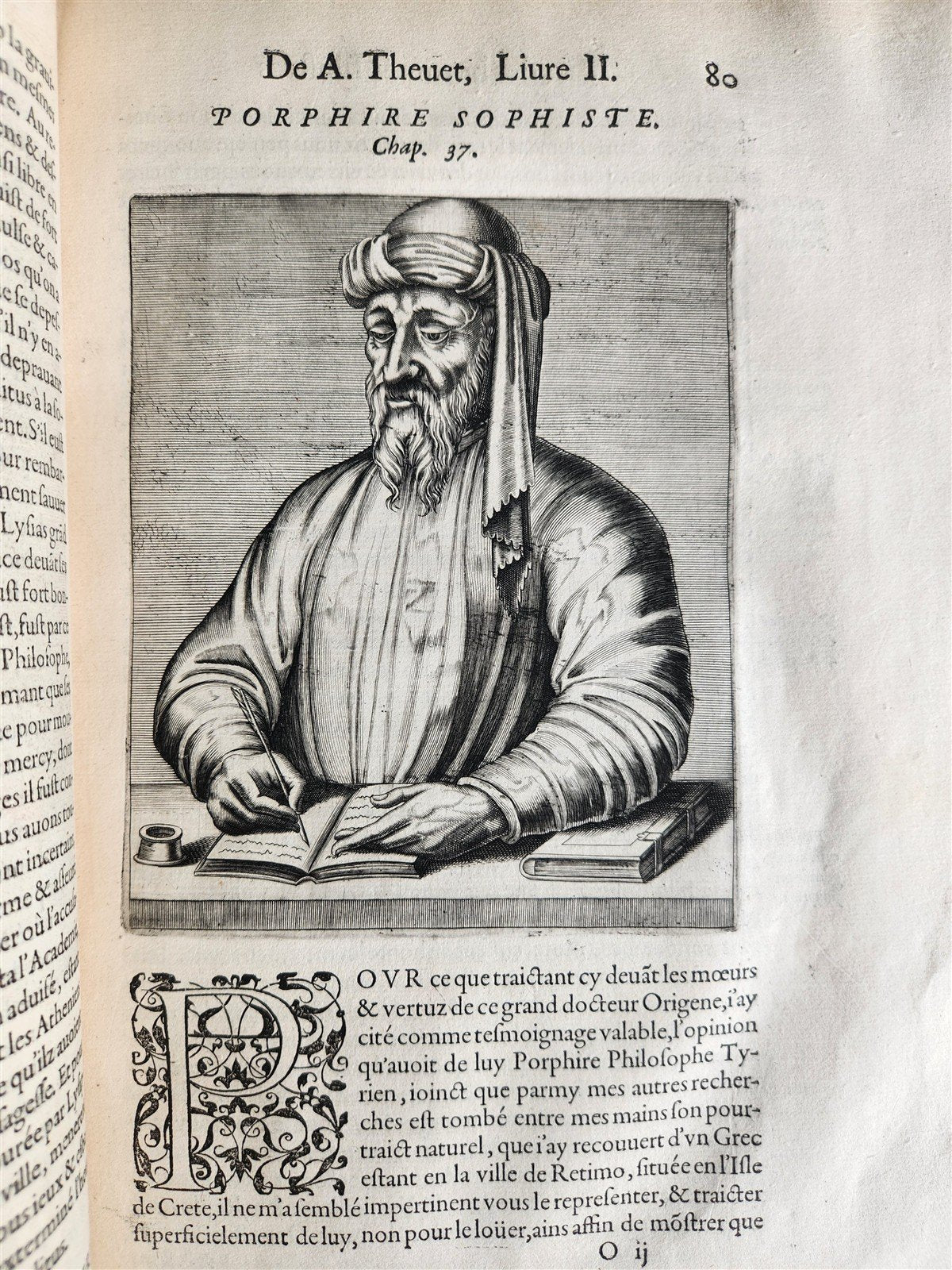 1584 ILLUSTRIOUS GREEK LATIN PAGAN MEN Thevet antique MASSIVE FOLIO illustrated