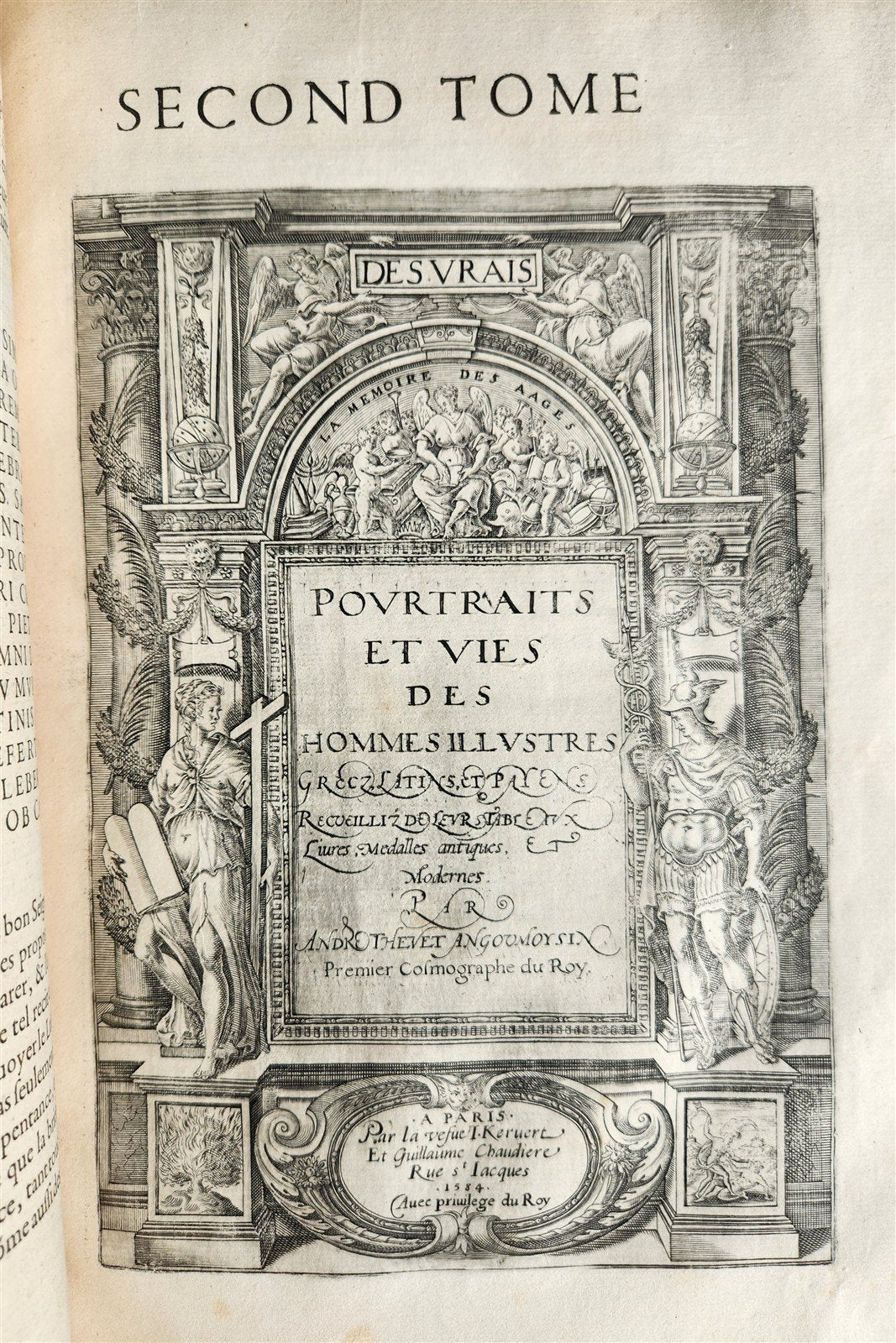 1584 ILLUSTRIOUS GREEK LATIN PAGAN MEN Thevet antique MASSIVE FOLIO illustrated