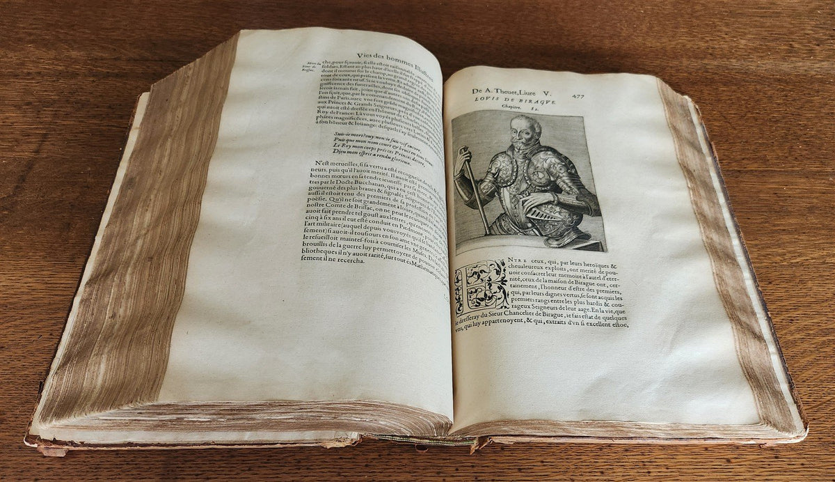 1584 ILLUSTRIOUS GREEK LATIN PAGAN MEN Thevet antique MASSIVE FOLIO illustrated