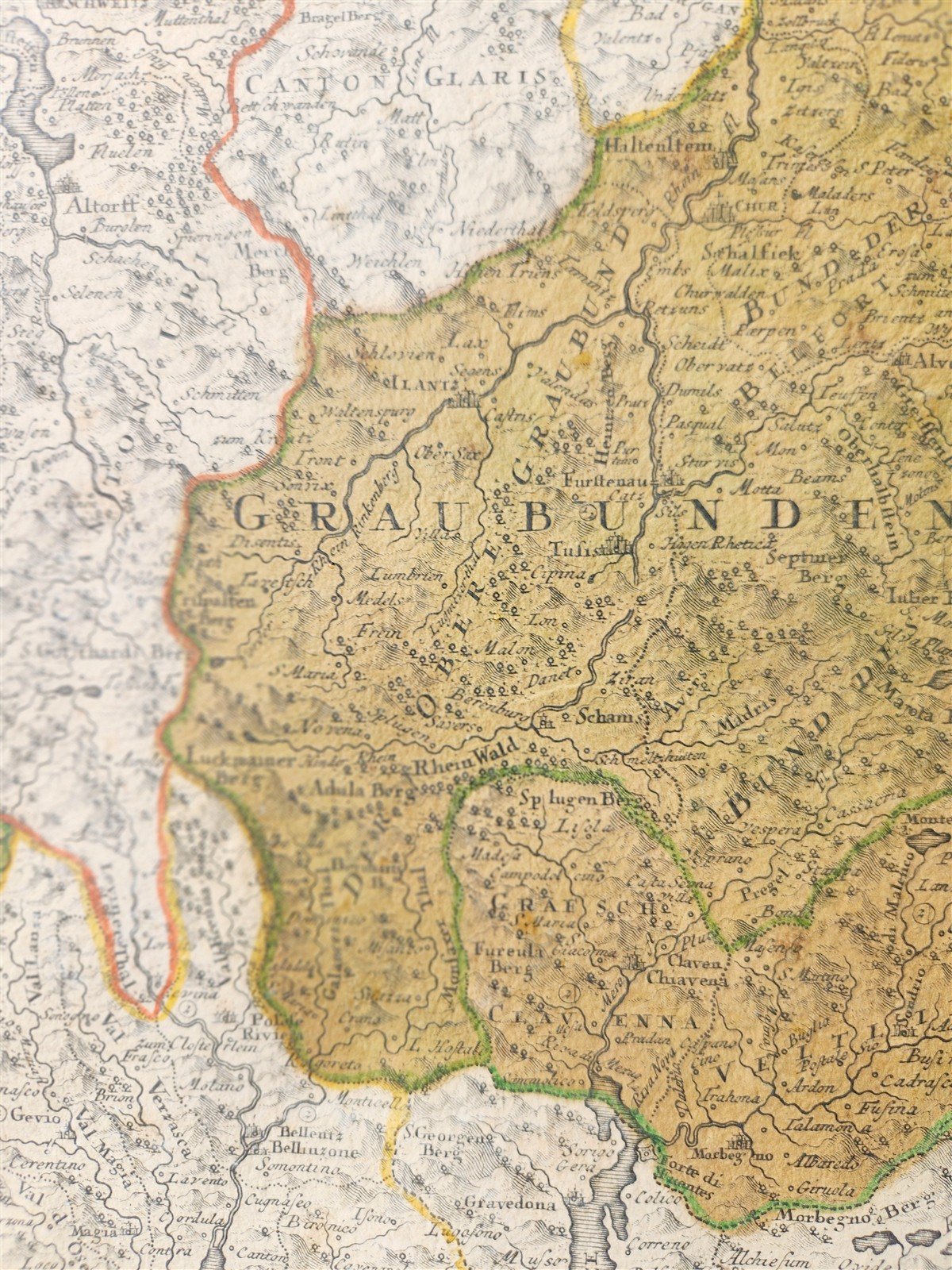 1715 MAP of SWITZERLAND by Johann Homann antique HELVETIORUM REIPUBLICAE