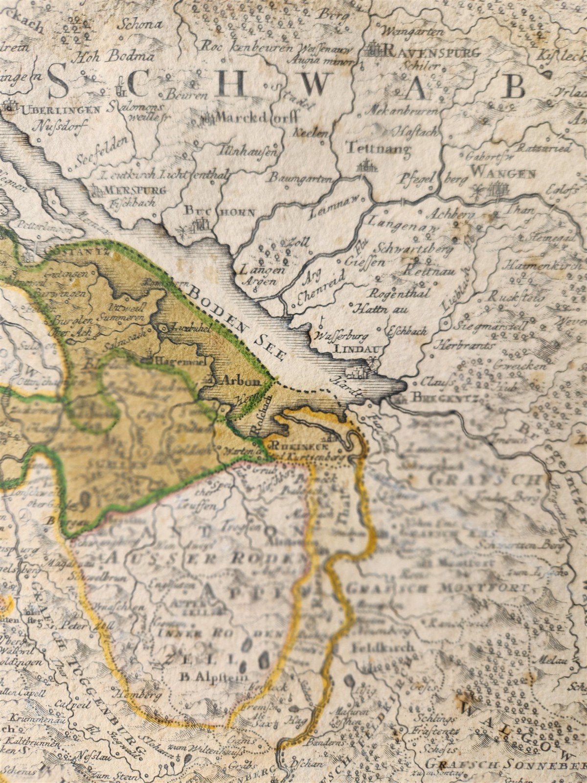 1715 MAP of SWITZERLAND by Johann Homann antique HELVETIORUM REIPUBLICAE