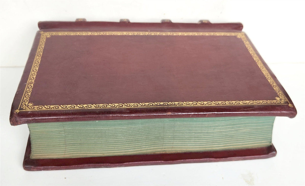 1913 CASH JOURNAL decorative leather binding ANTIQUE