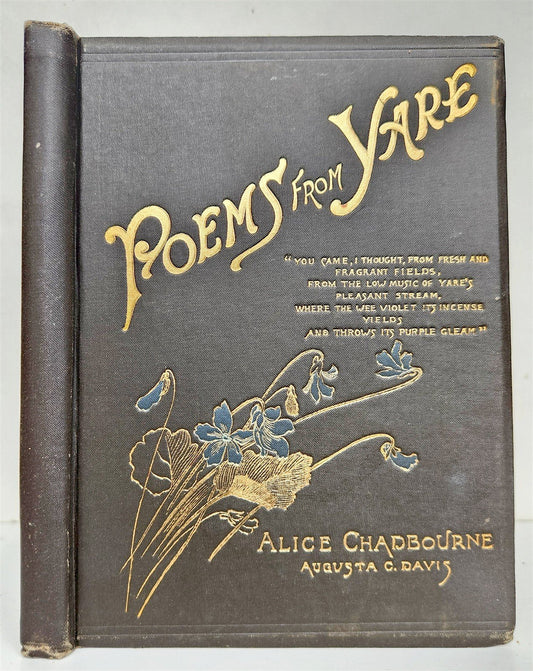 1890 POEMS from YARE by ALICE CHADBOURNE antique POETRY printed in Portland