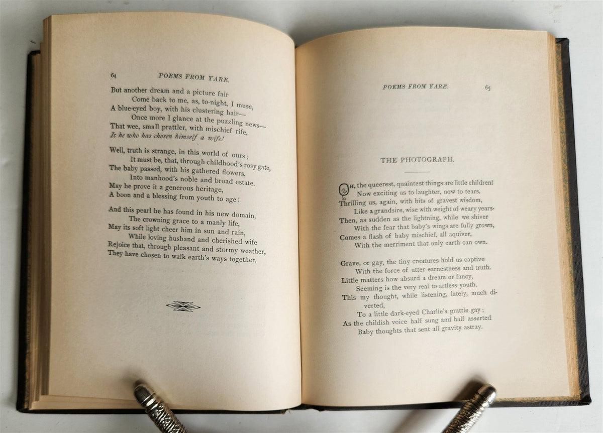 1890 POEMS from YARE by ALICE CHADBOURNE antique POETRY printed in Portland