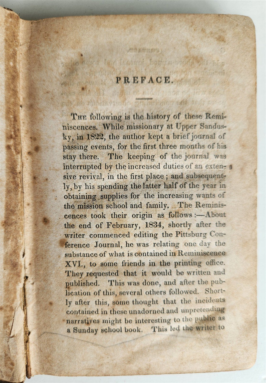 1850 INDIAN MISSIONARY REMINISCENCES ... OF WYANDOT NATION antique AMERICANA