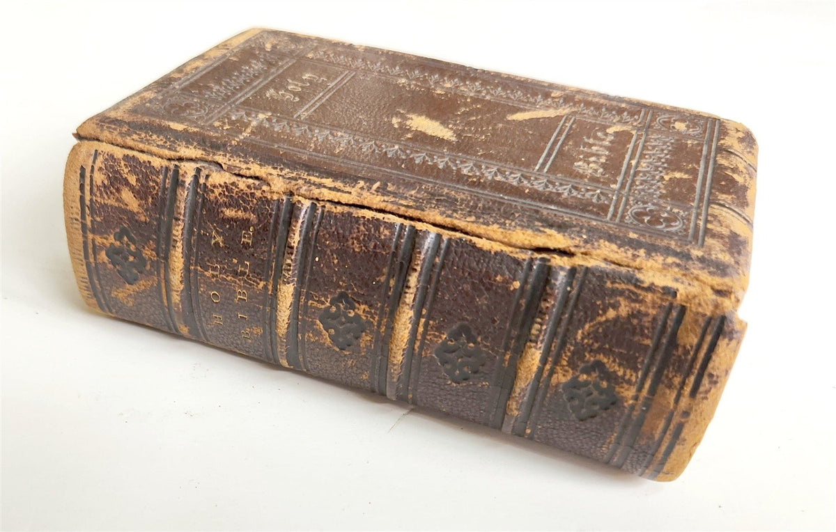 1858 BIBLE in ENGLISH OLD and NEW TESTAMENT antique AMERICANA