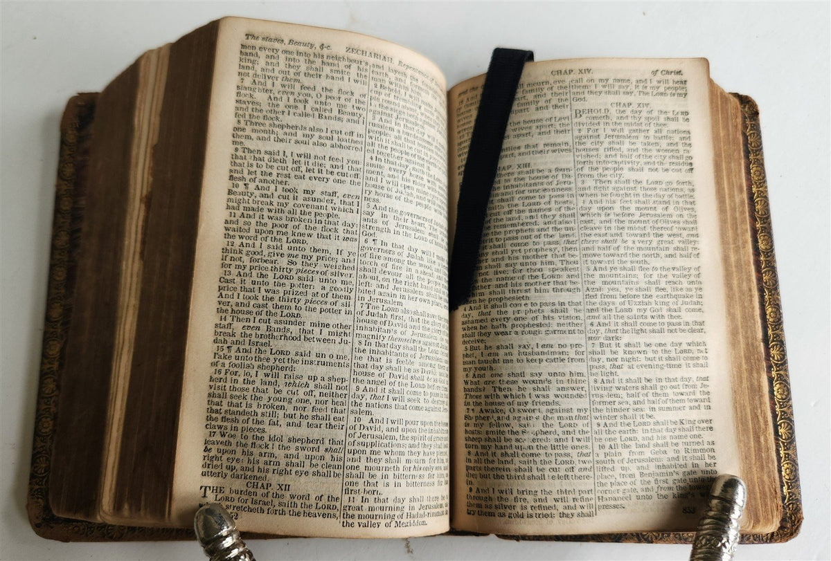 1858 BIBLE in ENGLISH OLD and NEW TESTAMENT antique AMERICANA