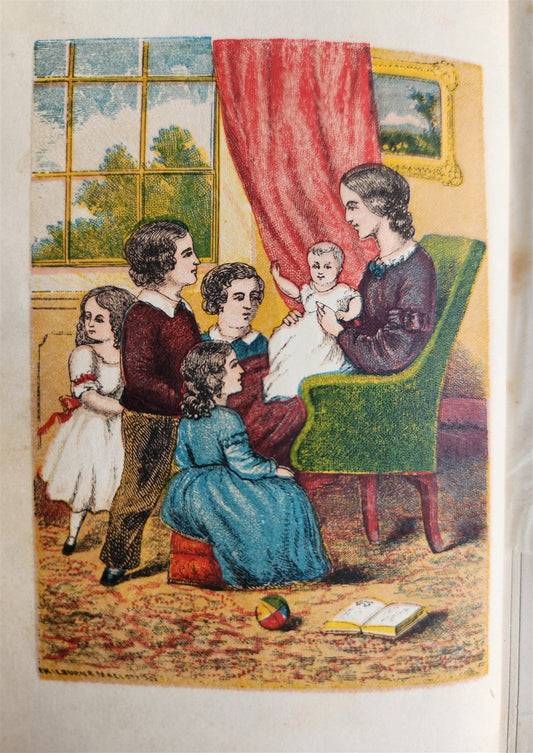 1850s CHILDREN'S PICTURE BOOK ILLUSTRATED antique AMERICANA