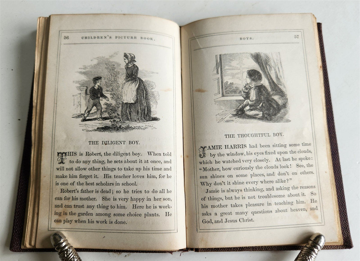 1850s CHILDREN'S PICTURE BOOK ILLUSTRATED antique AMERICANA