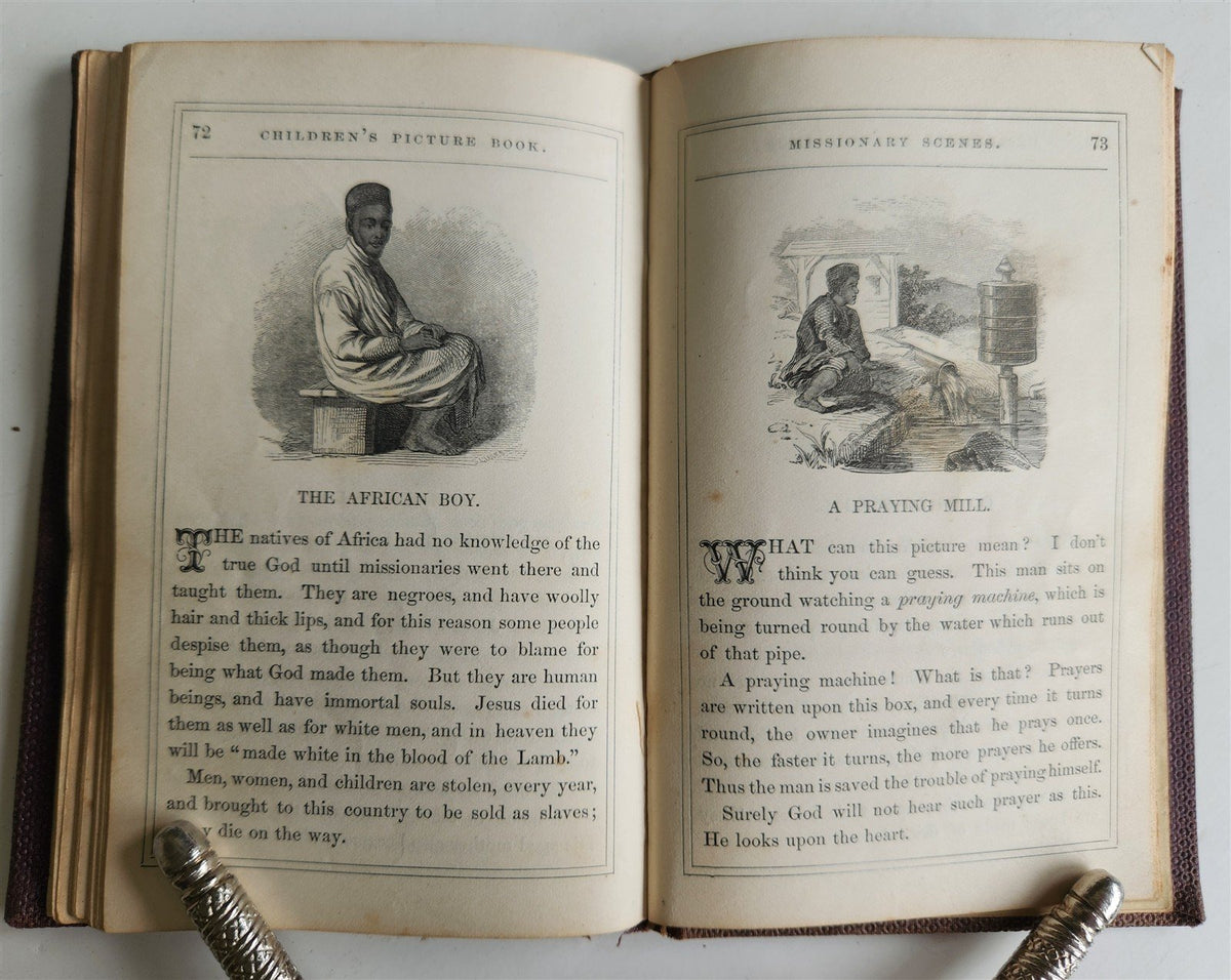 1850s CHILDREN'S PICTURE BOOK ILLUSTRATED antique AMERICANA