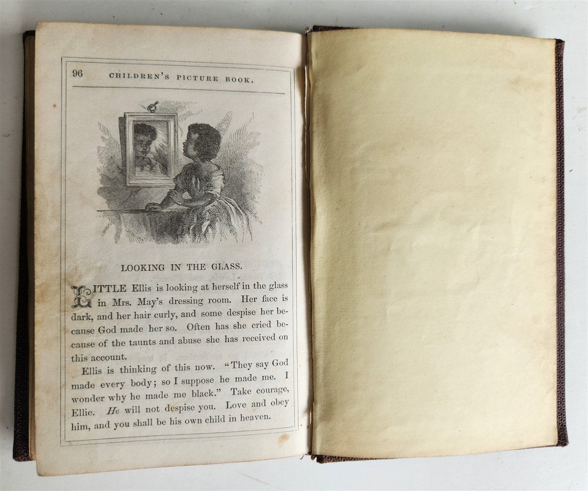 1850s CHILDREN'S PICTURE BOOK ILLUSTRATED antique AMERICANA