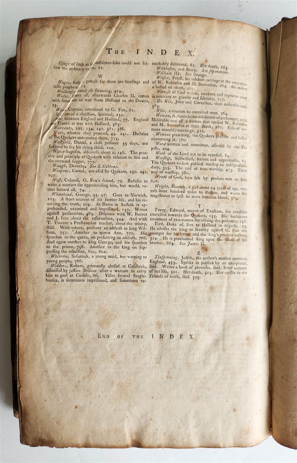 1774 HISTORY of RISE INCREASE & PROGRESS of QUAKERS antique AMERICANA by Sewell