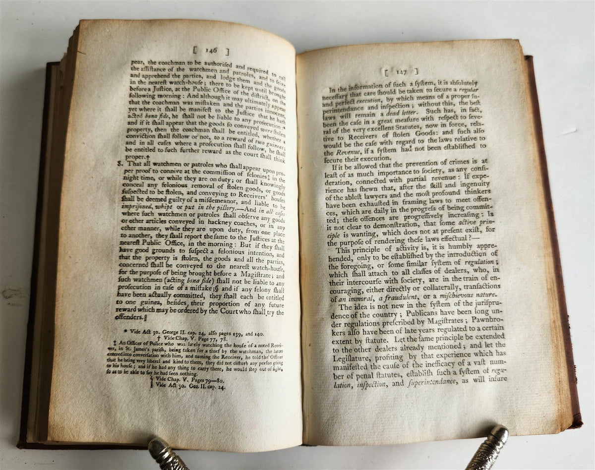 1798 TREATISE on POLICE of LONDON CRIMES & MISDEMEANORS antique 1st AMERICAN ED.