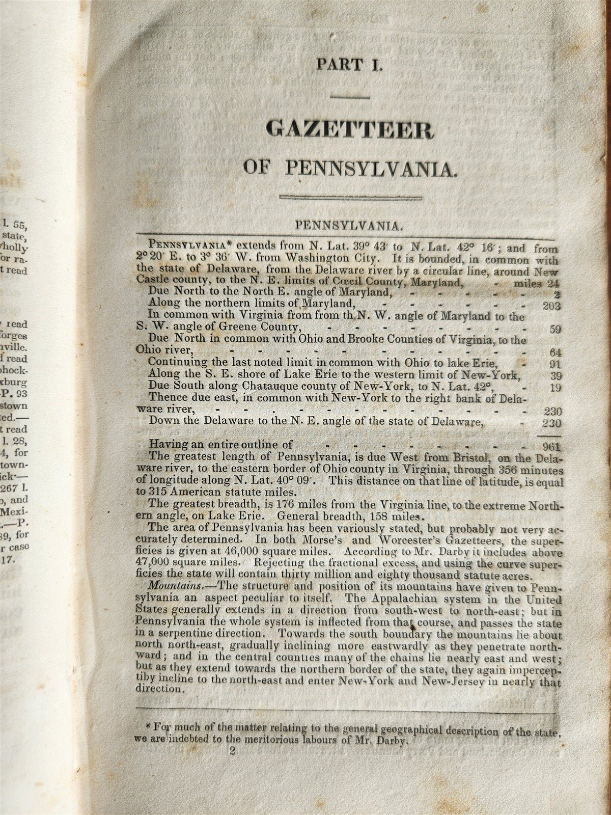 1832 A GAZETTEER of the STATE OF PENNSYLVANIA antique w/ MAP Americana