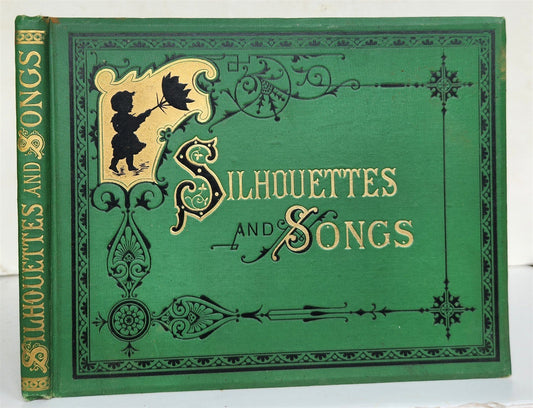 1876 SILHOUETTES & SONGS illustrative of months 12 designs antique ILLUSTRATED