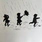 1876 SILHOUETTES & SONGS illustrative of months 12 designs antique ILLUSTRATED