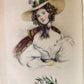 1860s LES FEMMES et LES FLEURS antique ILLUSTRATED in COLOR