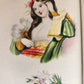 1860s LES FEMMES et LES FLEURS antique ILLUSTRATED in COLOR