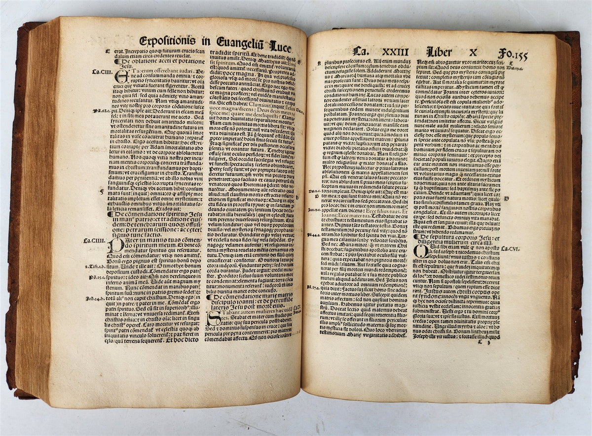 1516 POST-INCUNABULA BIBLE COMMENTARIES by ST. AMBROSE antique