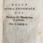 1750s UNIVERSAL HISTORY in ITALIAN 5 VELLUM BOUND VOLUMES antique