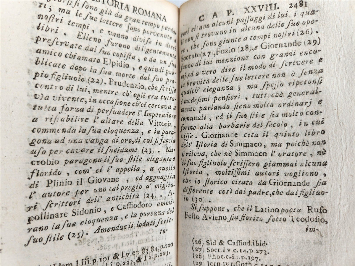 1750s UNIVERSAL HISTORY in ITALIAN 5 VELLUM BOUND VOLUMES antique