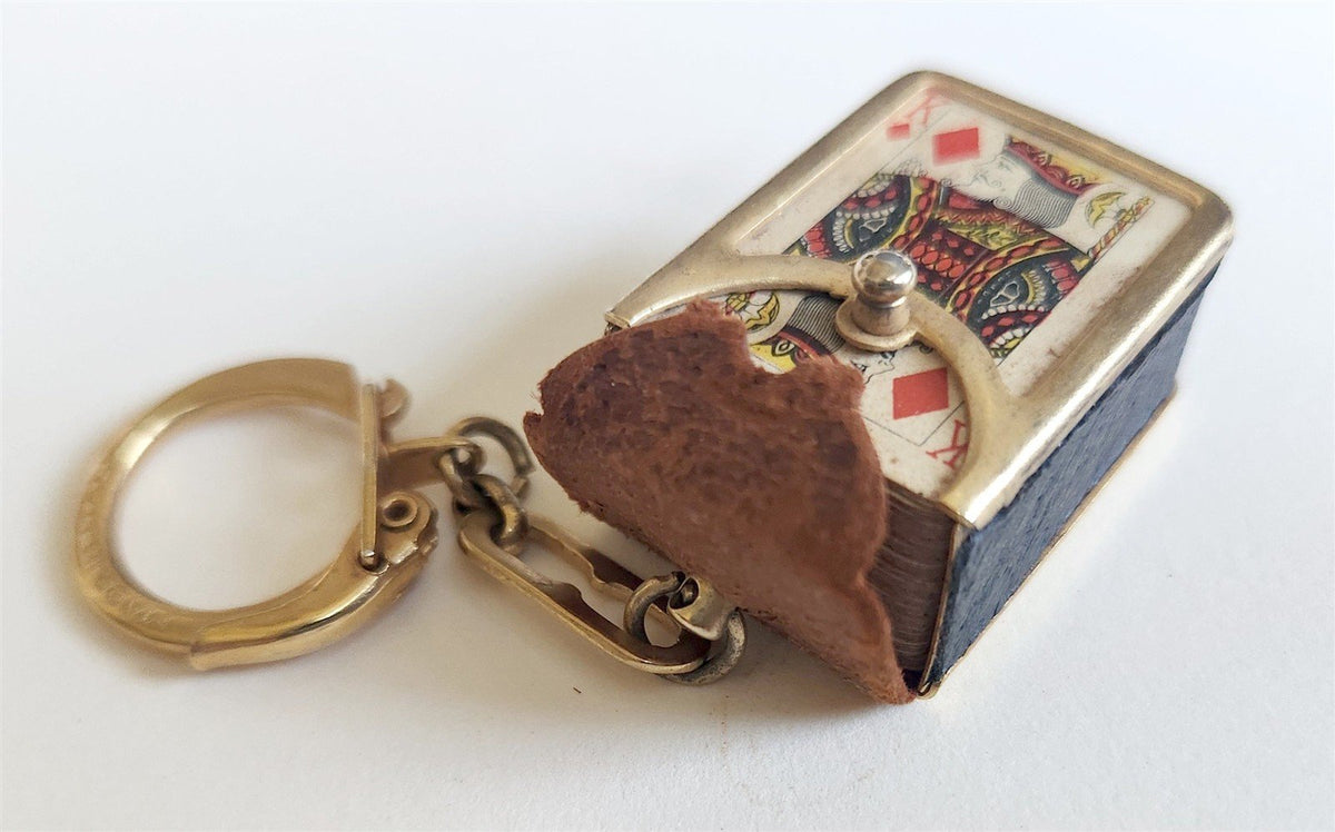 MINIATURE PLAYING CARDS DECK - VINTAGE KEY CHAIN