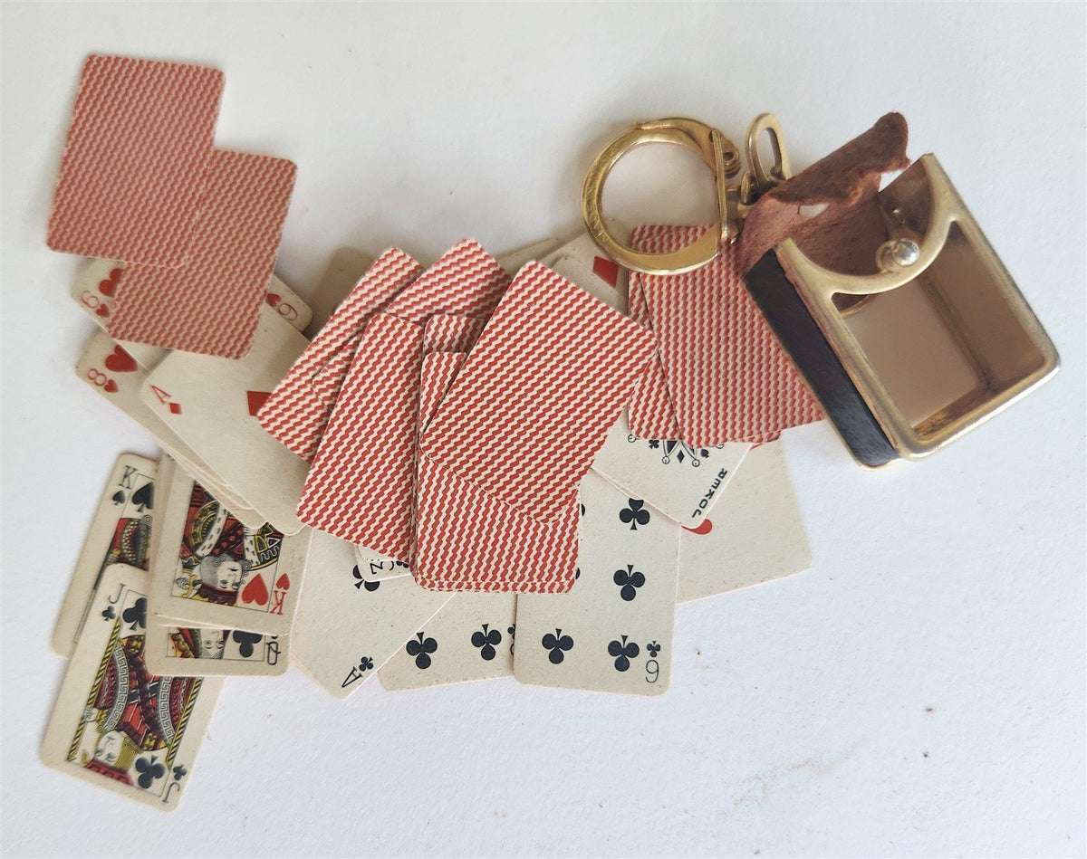 MINIATURE PLAYING CARDS DECK - VINTAGE KEY CHAIN