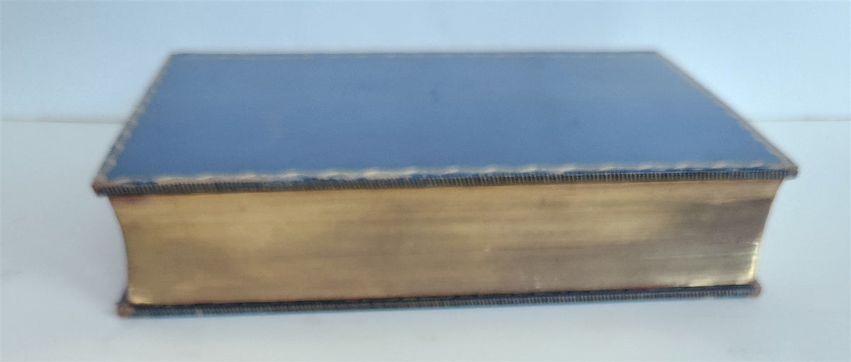 1890s THE POETICAL WORKS of LORD BYRON antique FINE GILT BLUE MOROCCO BINDING