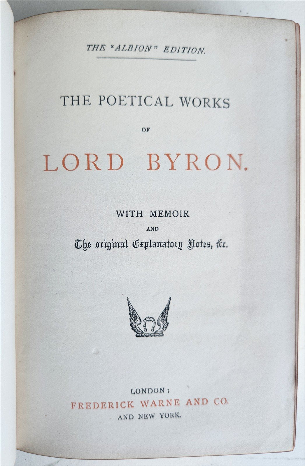 1890s THE POETICAL WORKS of LORD BYRON antique FINE GILT BLUE MOROCCO BINDING