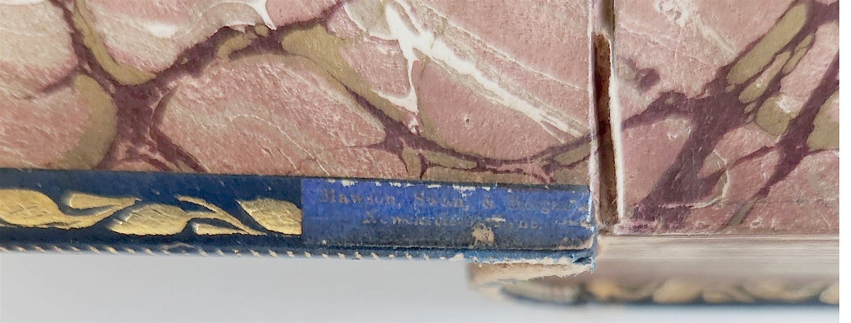 1890s THE POETICAL WORKS of LORD BYRON antique FINE GILT BLUE MOROCCO BINDING