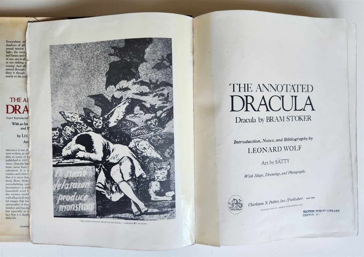 1975 THE ANNOTATED DRACULA by Bram Stoker VINTAGE illustrated folio