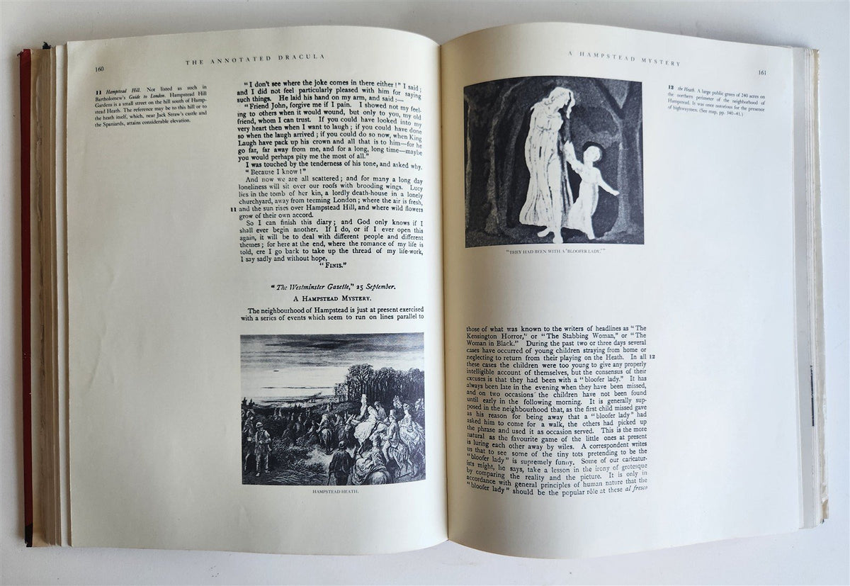 1975 THE ANNOTATED DRACULA by Bram Stoker VINTAGE illustrated folio