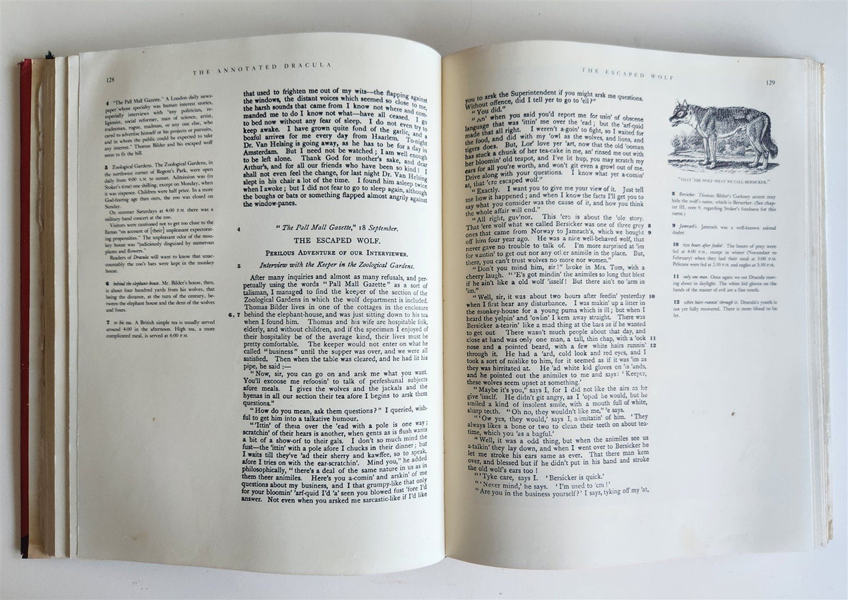 1975 THE ANNOTATED DRACULA by Bram Stoker VINTAGE illustrated folio