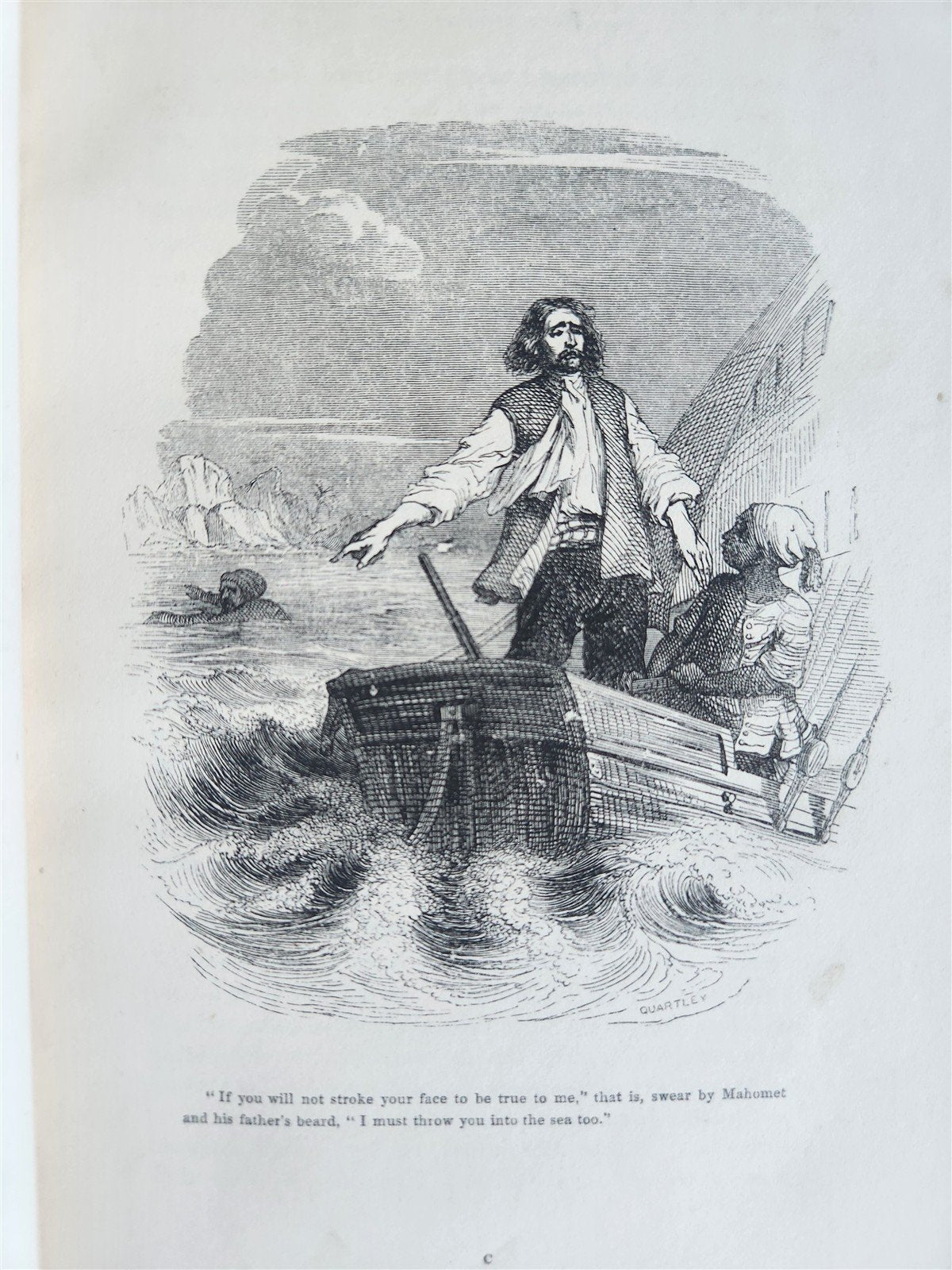 1844 LIFE AND ADVENTURES OF ROBINSON CRUSOE by DANIEL DEFOE antique ILLUSTRATED