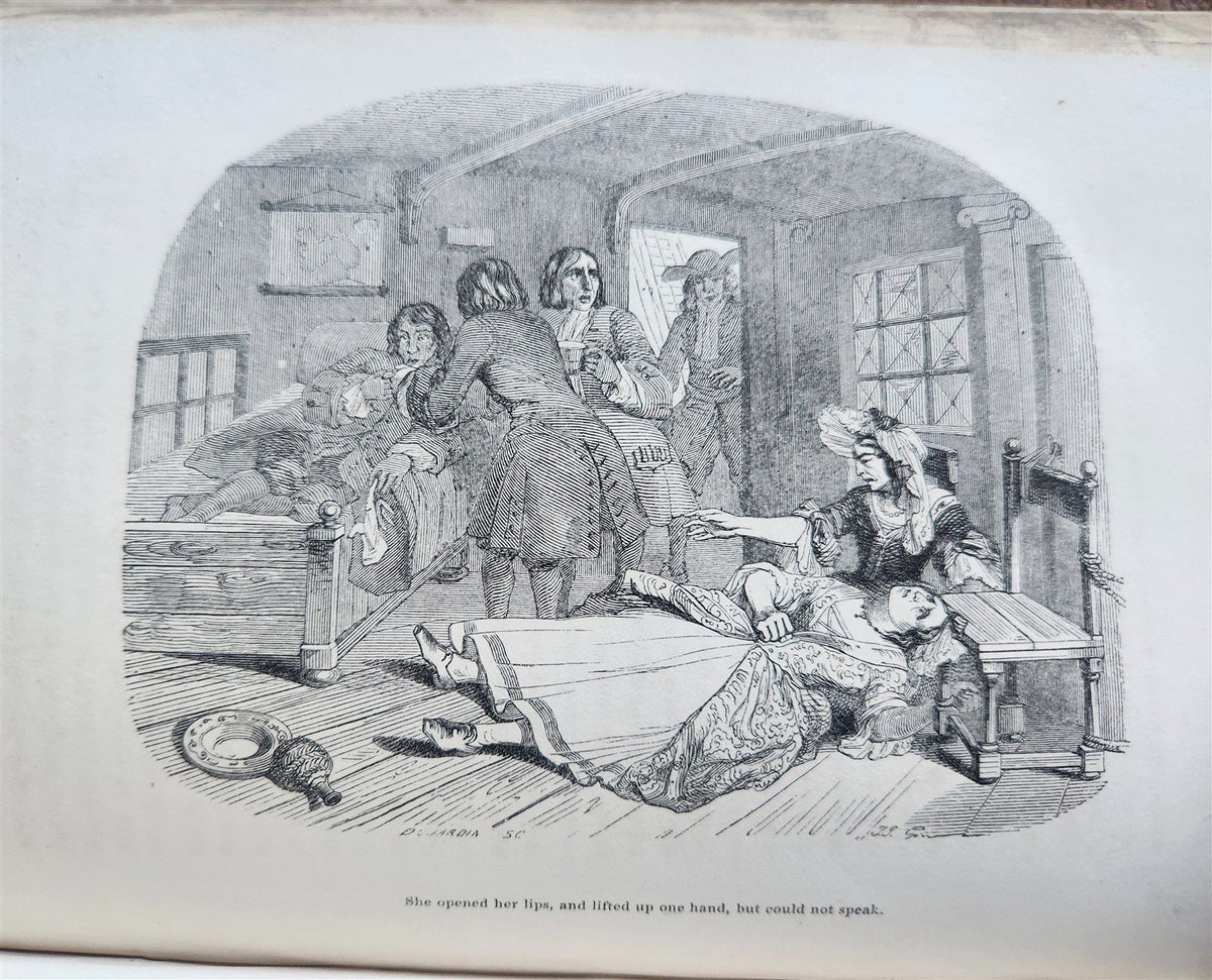 1844 LIFE AND ADVENTURES OF ROBINSON CRUSOE by DANIEL DEFOE antique ILLUSTRATED