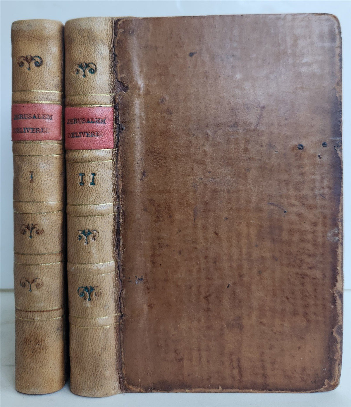 1772 JERUSALEM DELIVERED an HEROIC POEM by TORQUATO TASSO antique 2 VOLUMES