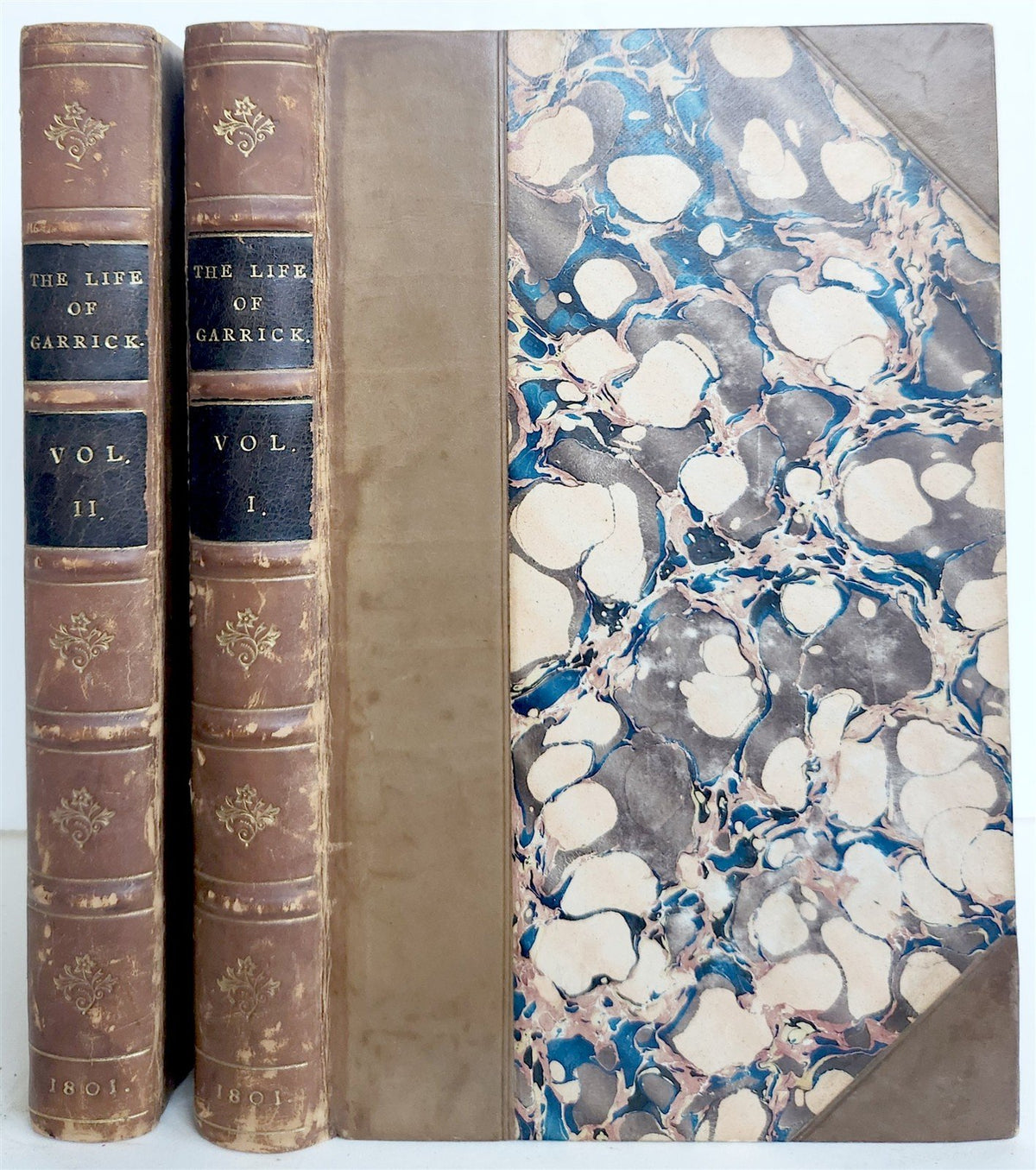 1801 THE LIFE OF DAVID GARRICK by Arthur Murphy antique 2 VOLUMES