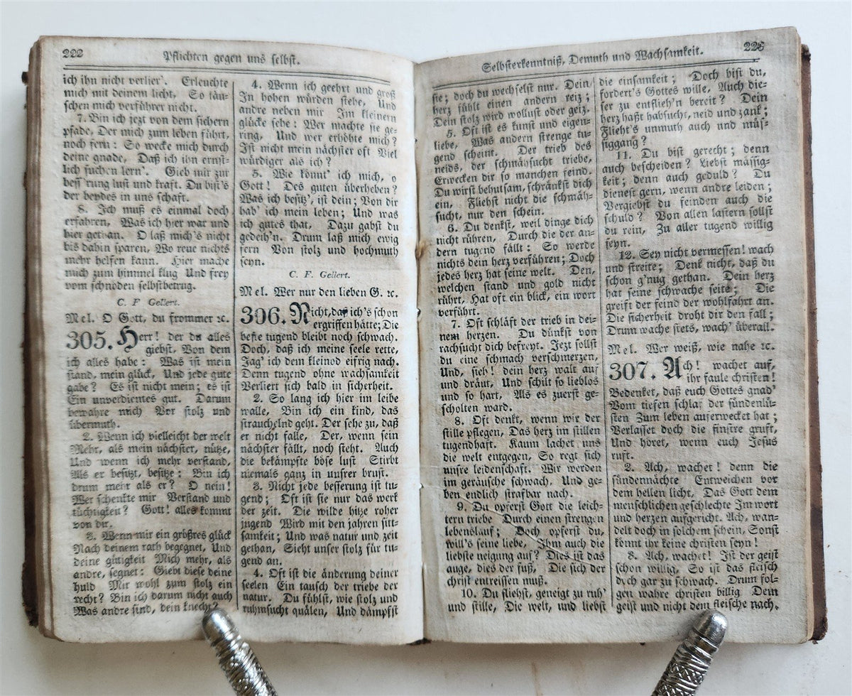 1885 Norwegian church hymnal KIRKESALMEBOG antique BRASS EDGES w/ CLASP