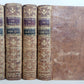 1778 HISTORY of AMERICA 4 VOLS ILLUSTRATED w/MAPS antique M. Robertson in FRENCH