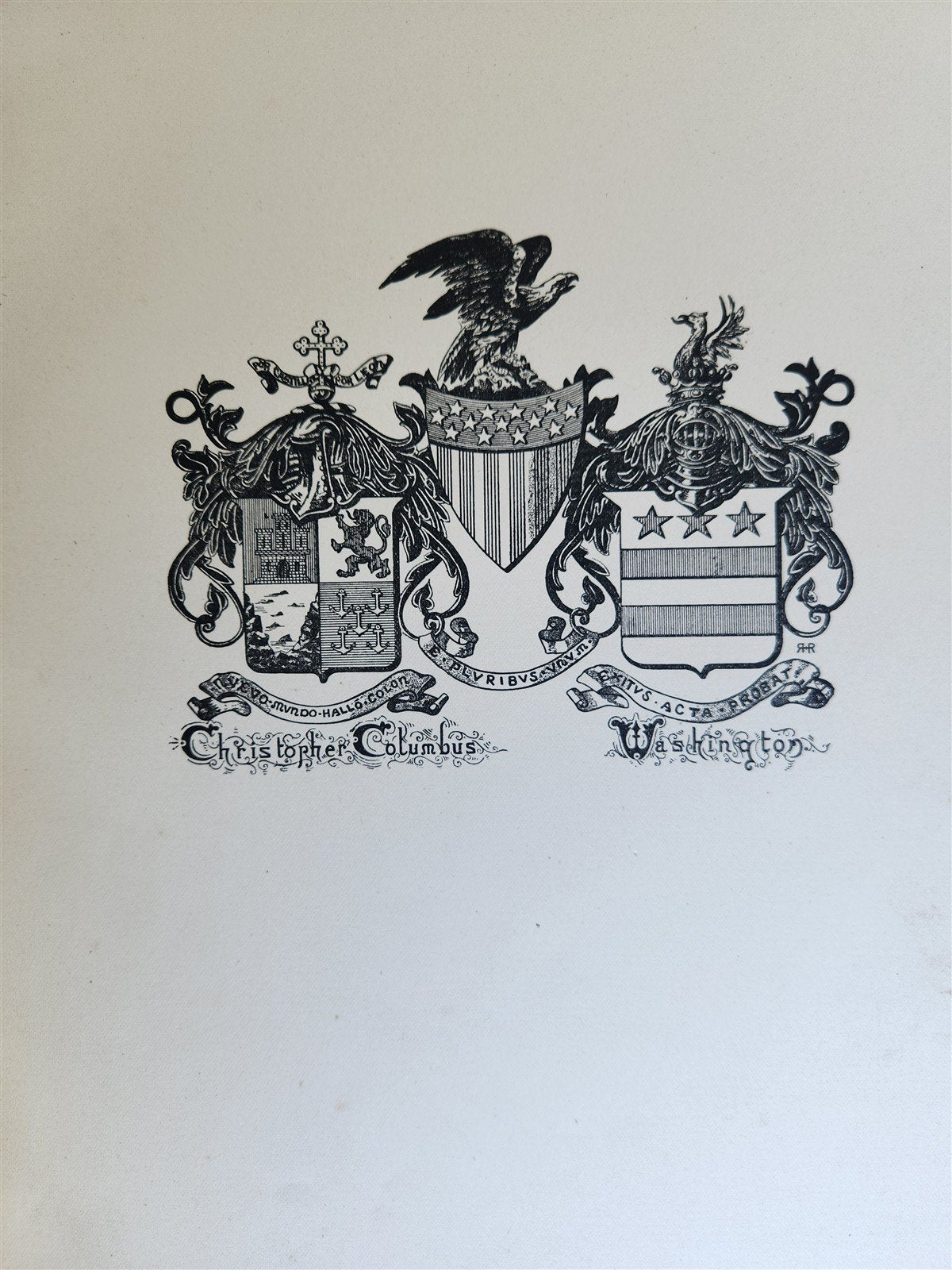 1886 AMERICA HERALDICA illustrated COATS of ARMS CRESTS & MOTTOES antique