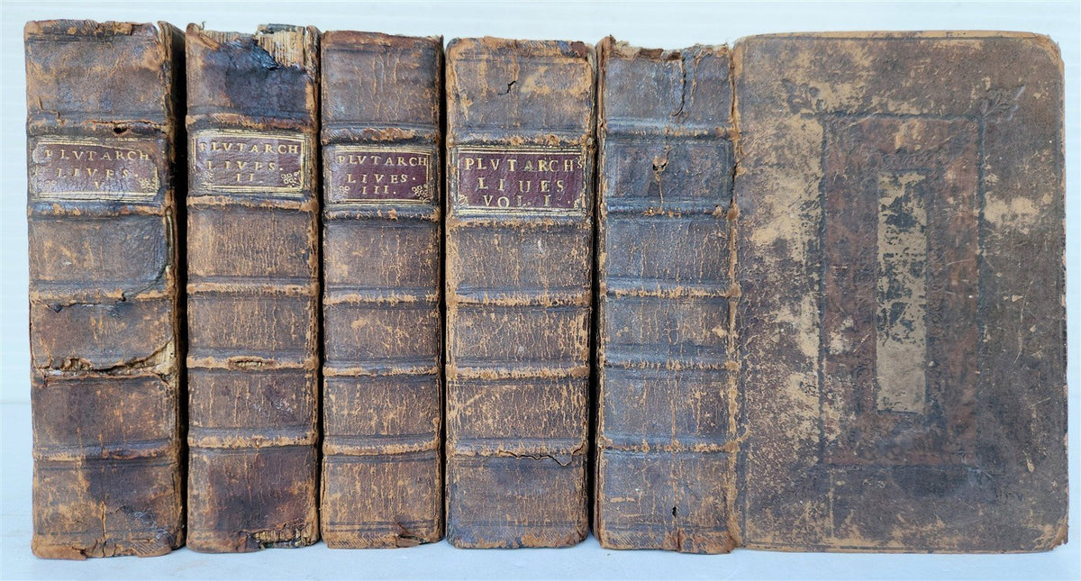 1693 PLUTARCH'S LIVES translated from the Greek ILLUSTRATED antique in ENGLISH