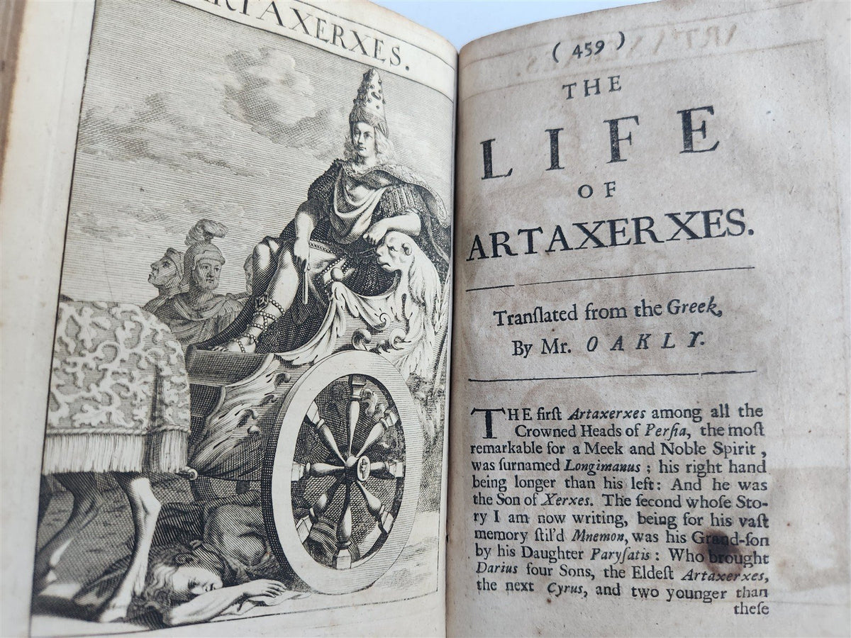 1693 PLUTARCH'S LIVES translated from the Greek ILLUSTRATED antique in ENGLISH