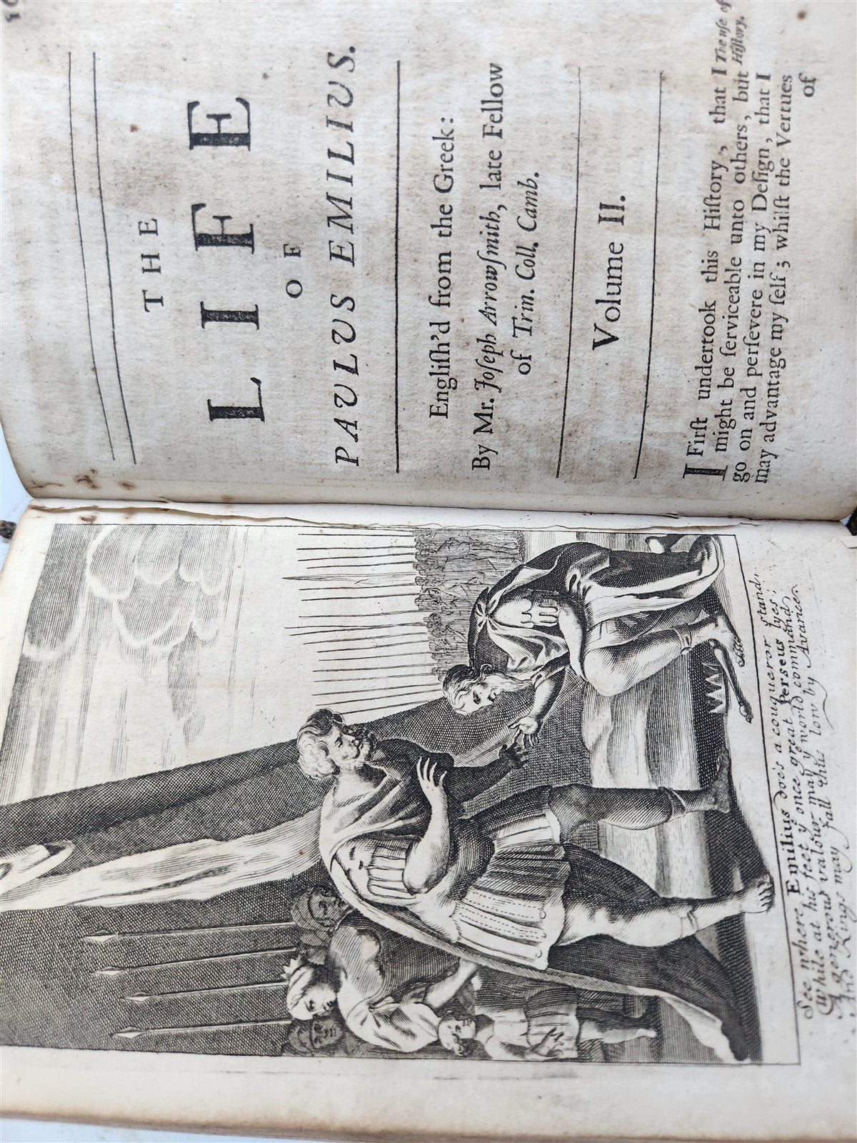 1693 PLUTARCH'S LIVES translated from the Greek ILLUSTRATED antique in ENGLISH