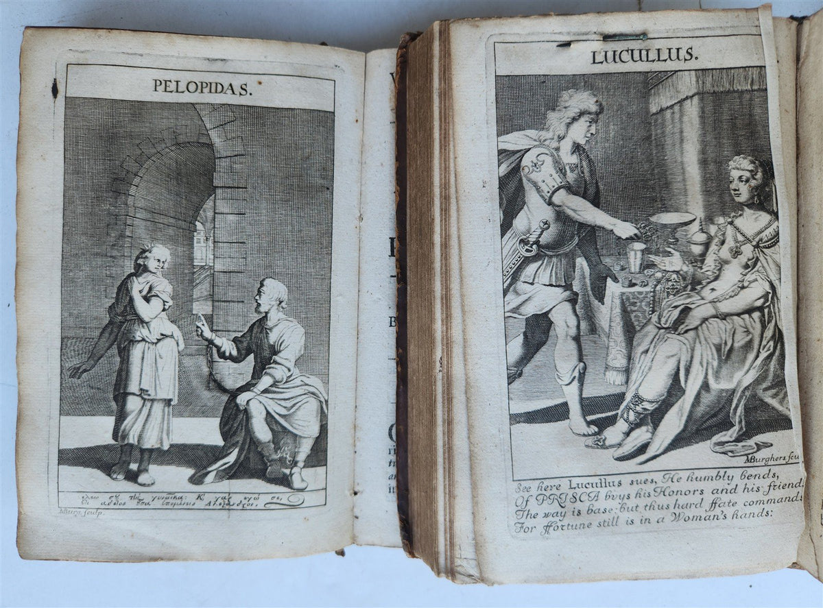 1693 PLUTARCH'S LIVES translated from the Greek ILLUSTRATED antique in ENGLISH