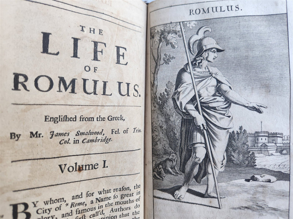1693 PLUTARCH'S LIVES translated from the Greek ILLUSTRATED antique in ENGLISH