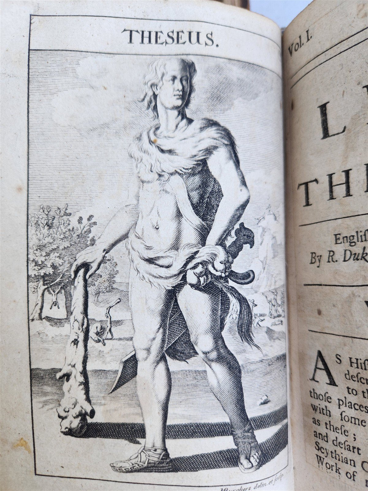 1693 PLUTARCH'S LIVES translated from the Greek ILLUSTRATED antique in ENGLISH
