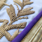 1951 VINTAGE MASONIC PRESENTATION APRON Embroidery over silk