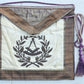 1925 ANTIQUE MASONIC PRESENTATION APRON Embroidery over silk